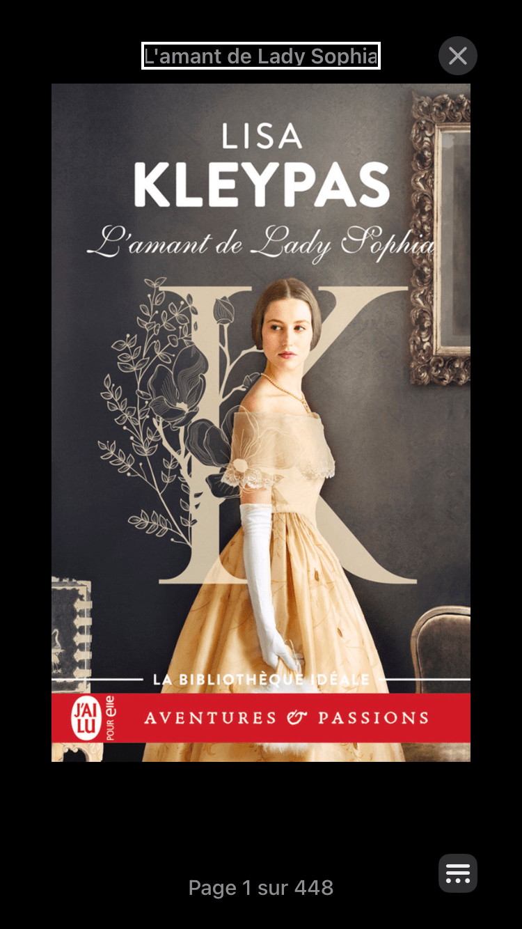 Couverture de L’amant de Lady Sophia de Lisa Kleypas (ebook).