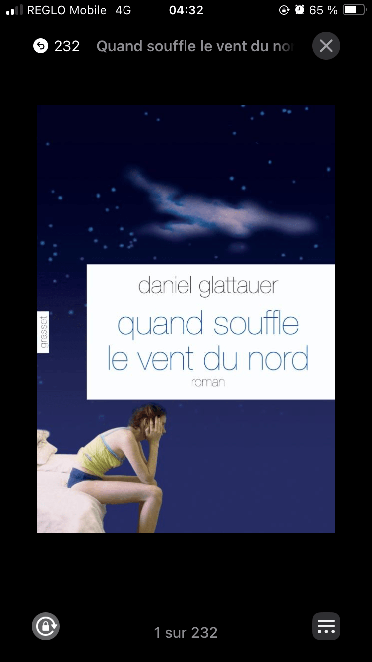 Couverture (ebook) de Quand souffle le vent du nord de Daniel Glattauer.