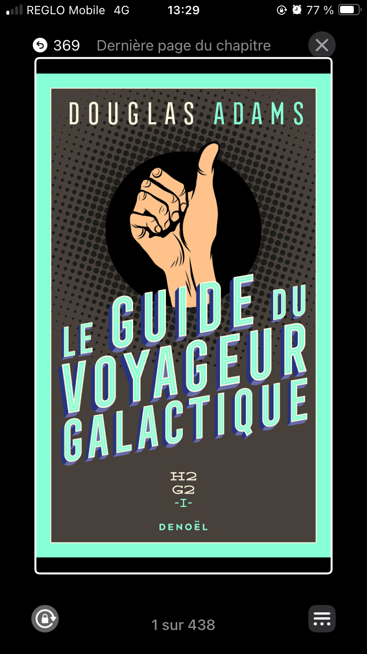 Couverture (ebook) du Guide du voyageur galactique (H2G2 tome 1) de Douglas Adams