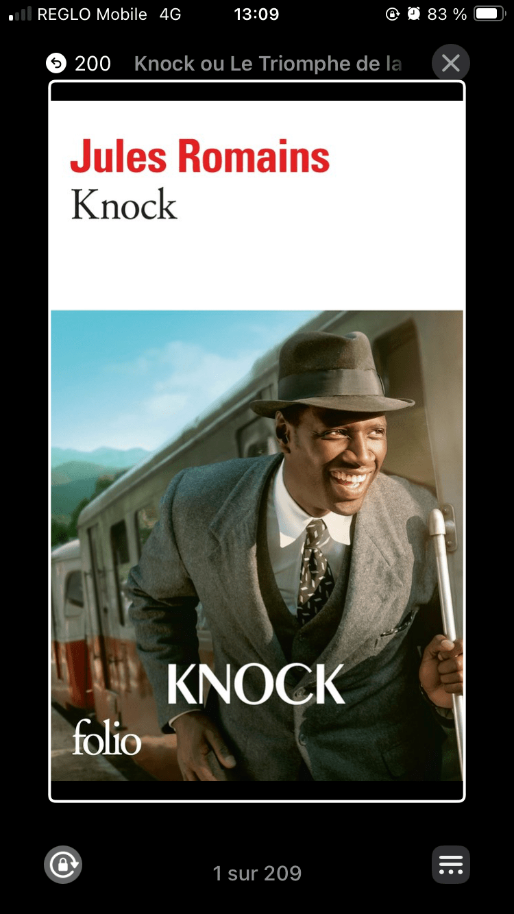 Couverture (ebook) de Knock ou Le Triomphe de la Médecine de Jules Romains.