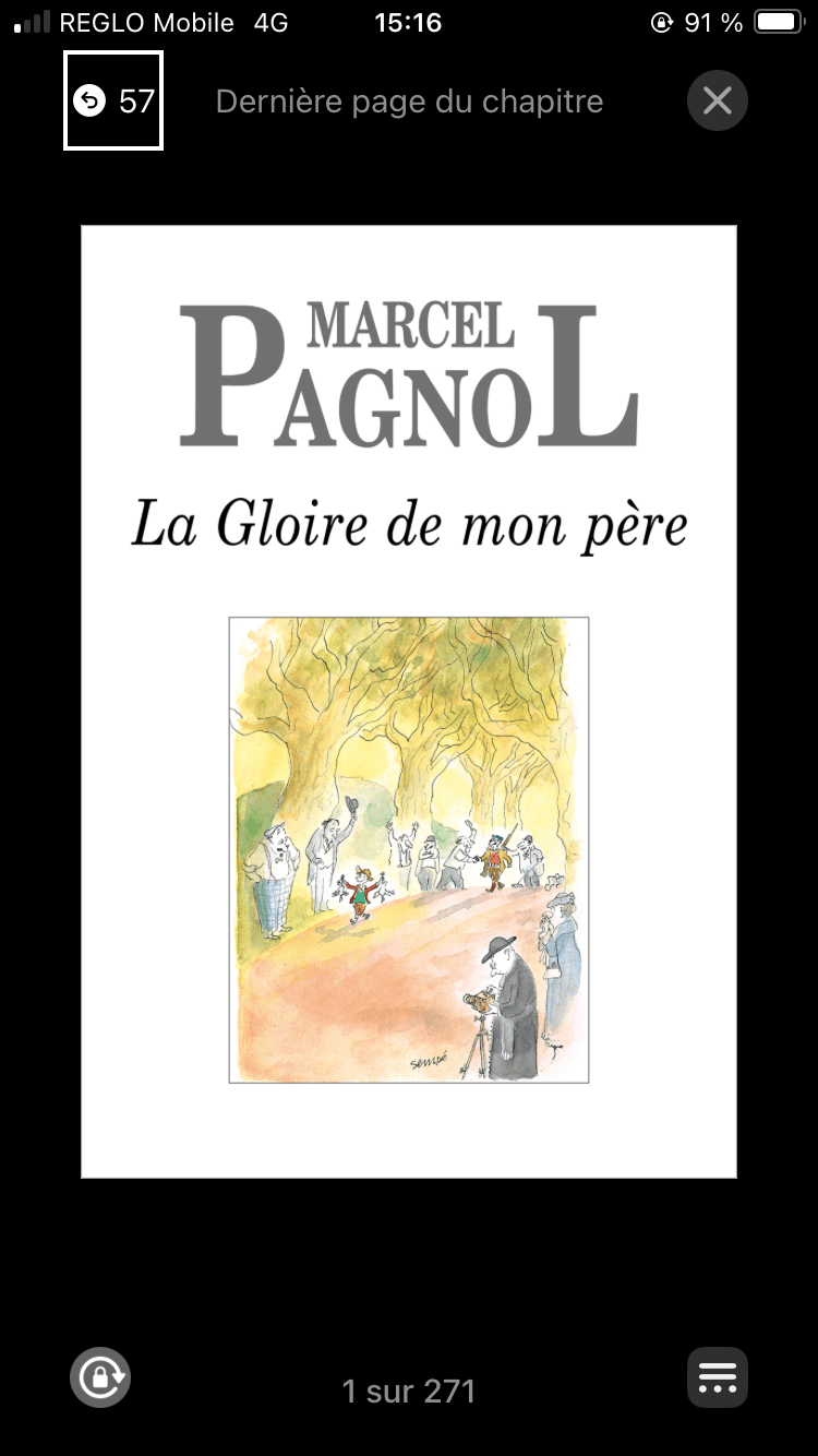Couverture (ebook) de La Gloire de mon père de Marcel Pagnol.