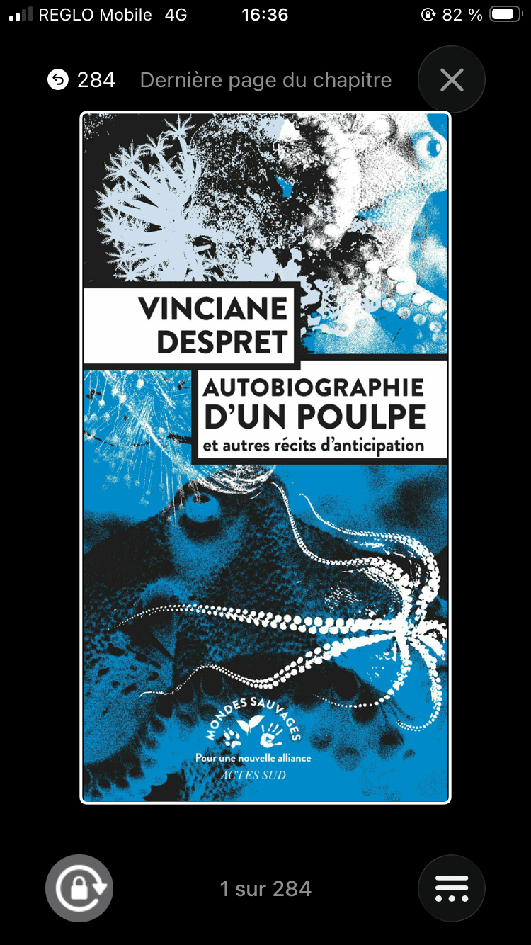 Couverture (ebook) d'Autobiographie d'un poulpe, écrit par Vinciane Despret.